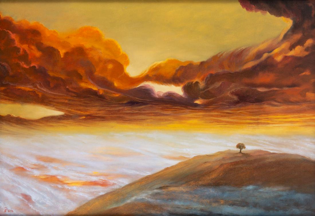 Lukasz Przadka (b. 1979) "No. 6", 2014: Lukasz Przadka (b. 1979) "No. 6", 2014; oil/canvas, 70 x 100 cm; signed and dated lower left: 'LP 2014'; signed, dated and described on the reverse: 'Technika olejna | Numer 6 | Rok 2014 | Wymiary 100