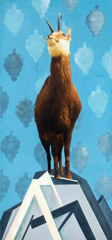 Joanna Pinczynska (b. 1987 , Warsaw) Untitled, 2012: Joanna Pinczynska (b. 1987 , Warsaw) Untitled, 2012 mixed technique/canvas, 150 x 70 cm described backside : 'Pinczynska Joanna'