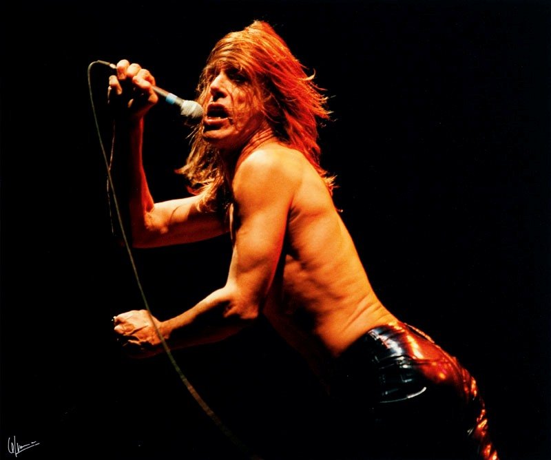 David Lefranc (b. 1965) Iggy Pop lifetime print, 2/50, : David Lefranc (b. 1965) Iggy Pop lifetime print, 2/50, color photograph/photograph paper laid on aluminium panel, 67,5 x 78,5 cm (sheet) signed r.b. (vague) backside sticker: 'Photo David Lefranc, Igg