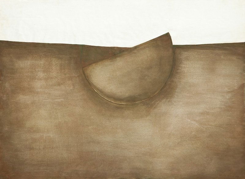 Teresa Murak (b. 1949 , Kielczewice) "Dla ziemi I", 198: Teresa Murak (b. 1949 , Kielczewice) "Dla ziemi I", 1986 gouache, watercolor/paper, 47,7 x 65 cm signed and dated r.b.: 'TERESA MURAK 1986' backsidei: 'TERESA MURAK | "DLA ZIEMI I" 1986'