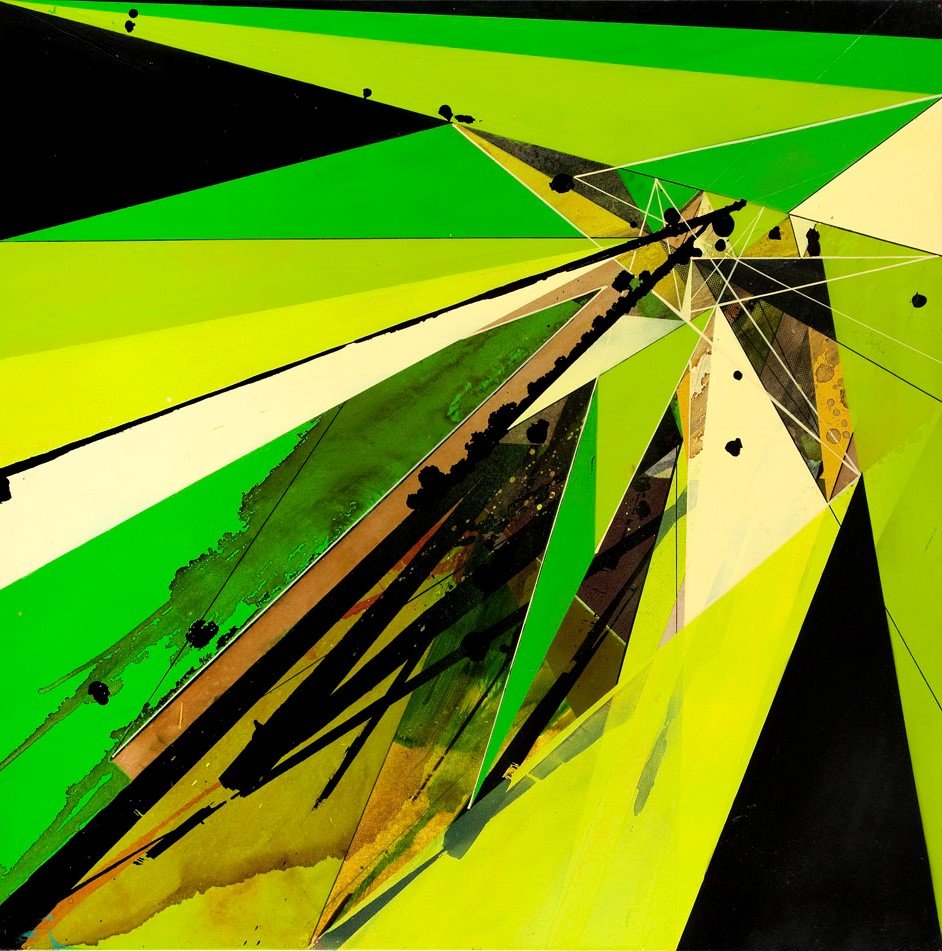 Bartosz Swiatecki / Pener (b. 1981 , Olsztyn): Bartosz Swiatecki / Pener (b. 1981 , Olsztyn) Deconstruction 03, 2012 mixed technique/canvas, 100 x 100 cm described backside: 'Bartosz | Swiatecki | 2012 Dekonstrukcja | 03'