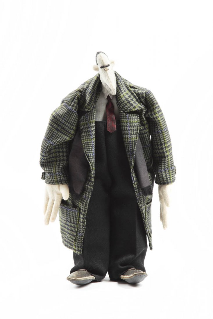 Pawel Althamer (b. 1967, Warszawa) Doll, '90/XX w. self: Pawel Althamer (b. 1967, Warszawa) Doll, '90/XX w. self technique, textile, hide, material, heigh: 32 cm