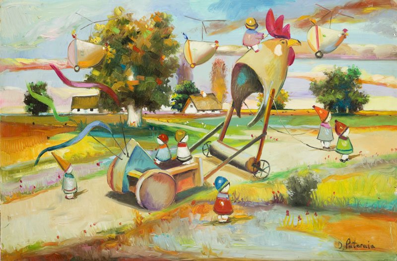 David Pataraia (b. 1971),For trip,oil/board, 56 x 86 (1 of 1)