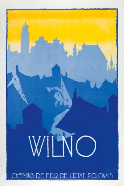 Stefan Norblin (1892 - 1952) Wilno, 1929 , color: Stefan Norblin (1892 - 1952) Wilno, 1929 , color litography/paper, 80 x 55 cm, signed lower left: 'S. Norblin', ,