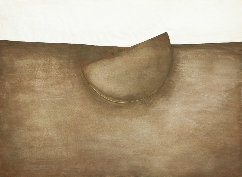 Teresa Murak (b. 1949) "For the earth I", 1986 ,: Teresa Murak (b. 1949) "For the earth I", 1986 , watercolor, gouache on paper, 47,7 x 65 cm, signed and dated lower right: 'TERESA MURAK 1986', on the reverse described by author: 'TERESA MURAK | "DLA