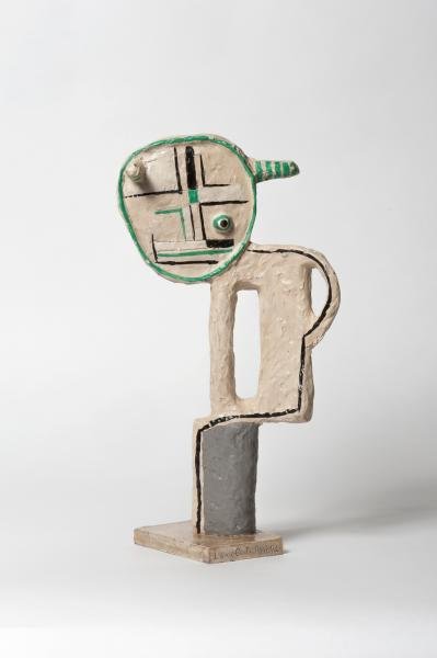 Jean Lambert-Rucki (1888 - 1967) Cat, ed. 6/8, 1935;: Jean Lambert-Rucki (1888 - 1967) Cat, ed. 6/8, 1935; painted bronze, 35 x 18 x 7,5 cm; signed on the base 'Lambert Rucki'; number of the edition on the base: '6/8' and stamp from the foundry 'TEP & JV