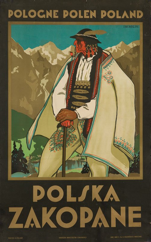 Stefan Norblin (1892 - 1952) Poland. Zakopane, 1925,: Stefan Norblin (1892 - 1952) Poland. Zakopane, 1925, lithography on paper, 99,5 x 62 cm, signed upper right: 'S. NORBLIN'; CONDITION: good, after conservation; EXHIBITED: -"Stefan Norblin (1892-1952).