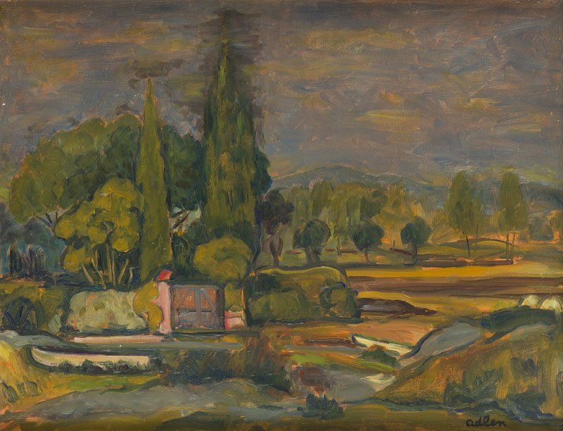 Michel Adlen (1988 - 1962) Paysage from Juan-les-Pins; (1 of 9)