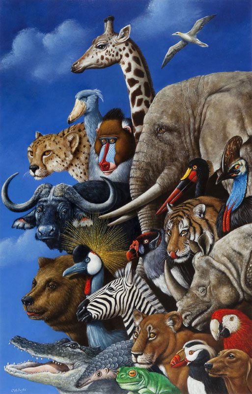 Rafal Olbinski (b. 1943) "New York Earth Day II", 2007; (1 of 2)