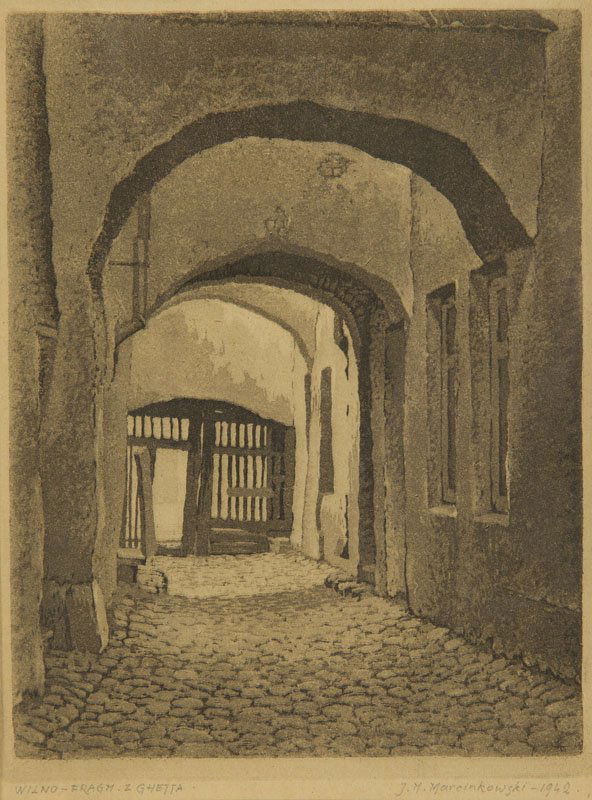 Jozef Marcinkowski (1906 - 1978) "Wilno - Block from (1 of 4)