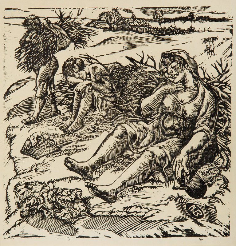 Wladyslaw Zurawski (1888 - 1963) Rest, woodcut on: Wladyslaw Zurawski (1888 - 1963) Rest, woodcut on paper, 19 x 19.5 cm, plate signed lower right: 'ZW' ; NOTE: - To this lot we apply â€˜artistâ€™s resale rightâ€™ (â€˜droit de suite�