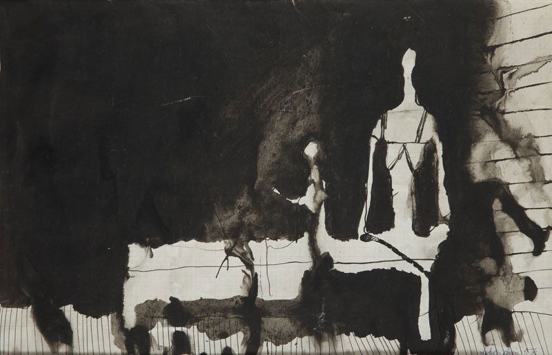 Jan Lebenstein (1930 - 1999) Figures, 1957; ink on (1 of 3)