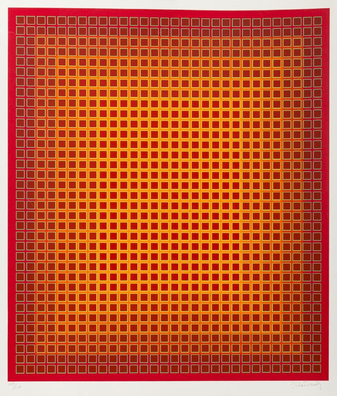 Julian Stanczak(b. 1928), Sequential Chroma, 1979, (1 of 3)