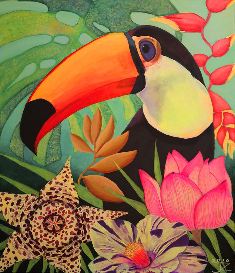 Janina Zaborowska, (b. 1978), Mr.Toucan, 2016, acrylic (1 of 1)