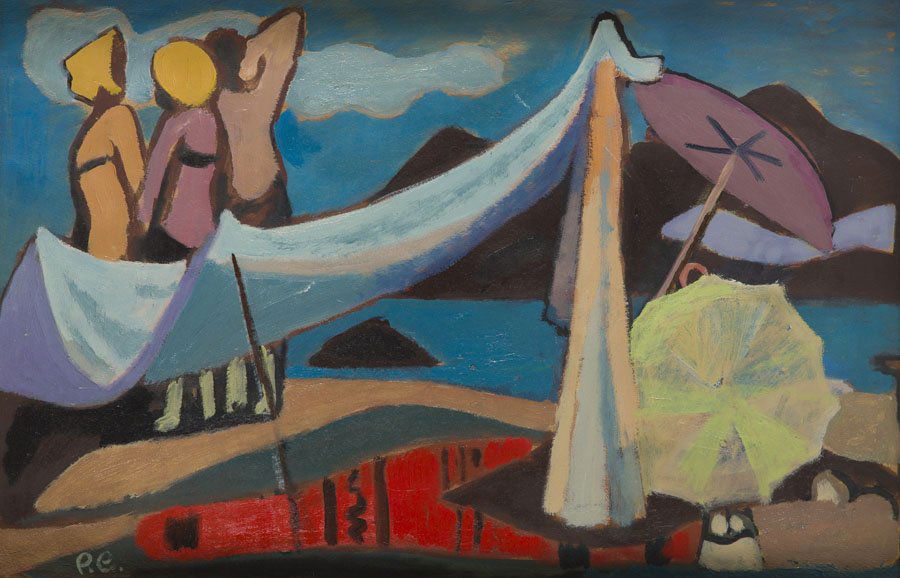 Roman Sielski (1903 - 1990) Decorative Beach, 1960; oil (1 of 7)