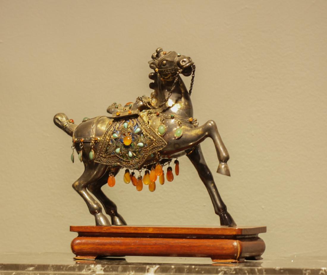 Chinese Silver Horse Carried Jewelry, Marked (1 of 8)