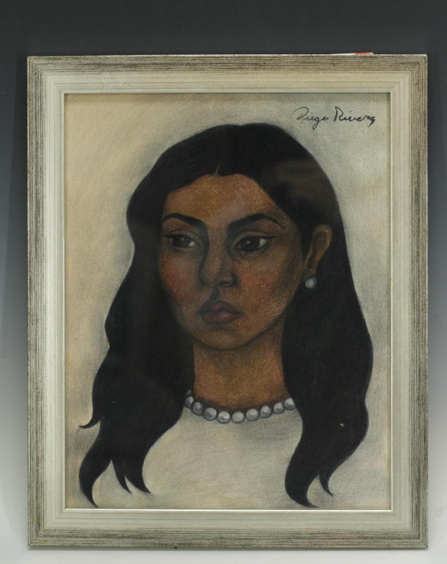 Diego Rivera Pastel & Charcoal Drawing (1 of 10)