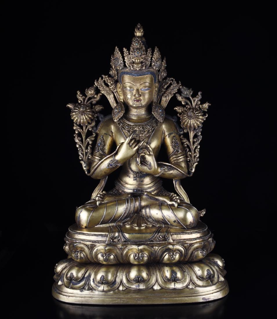 Chinese Gilt Bronze Guanyin (1 of 9)