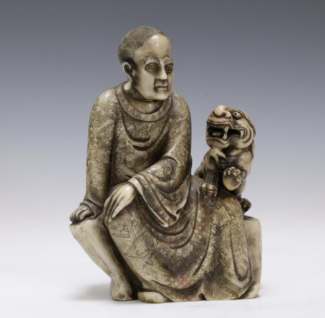 Chinese Soapstone Carving of Louhan (1 of 8)