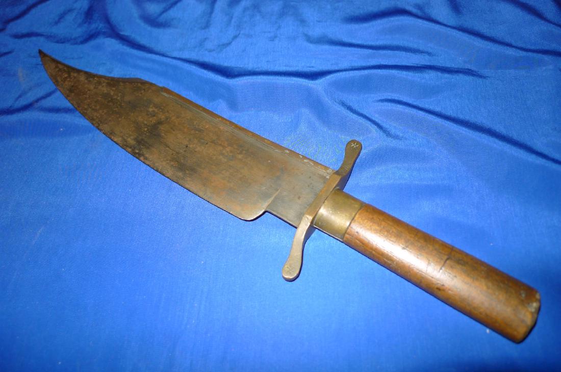 1800's Civil War era clip point Bowie Large Knife (1 of 8)