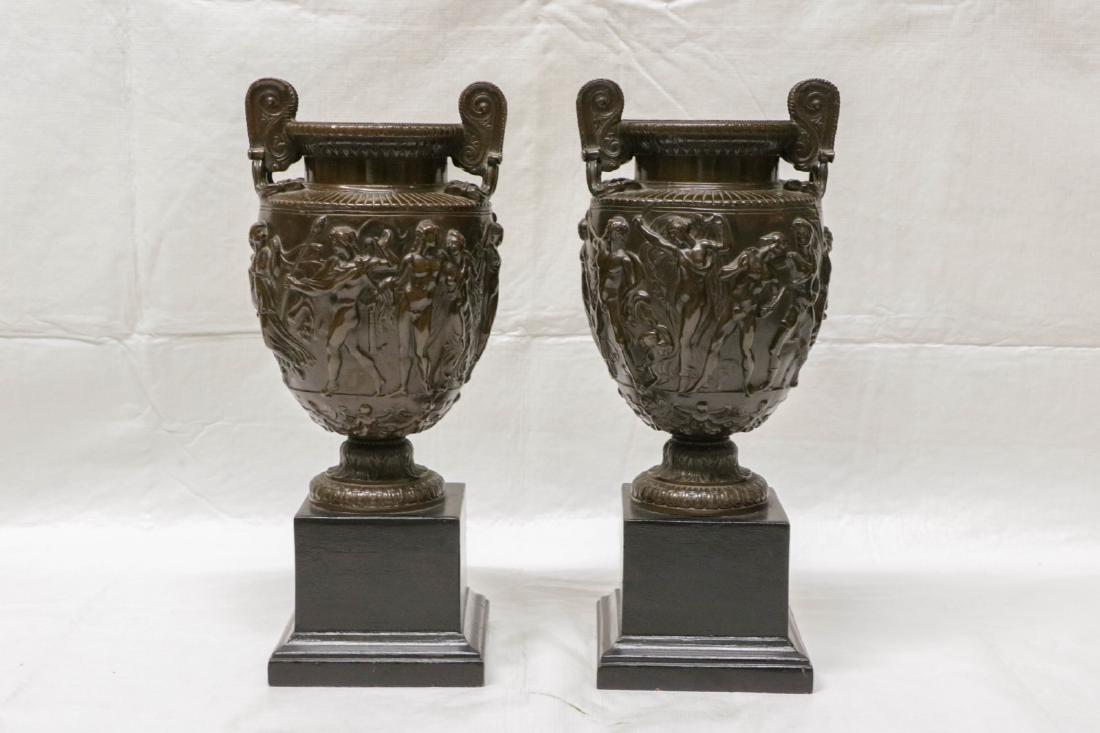 Pair of Italian Bronze Urns (1 of 7)