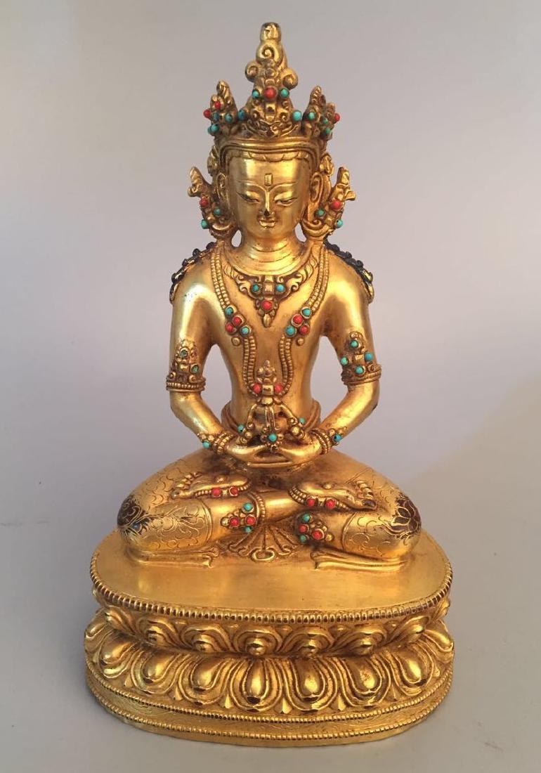 Chinese Gilt Bronze Buddha (1 of 5)