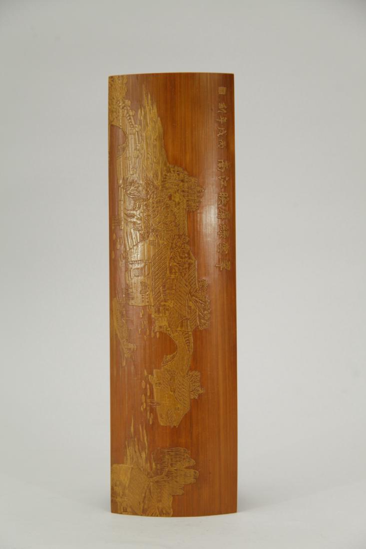 wd Chinese Bamboo Carved Wrist Rest (1 of 9)