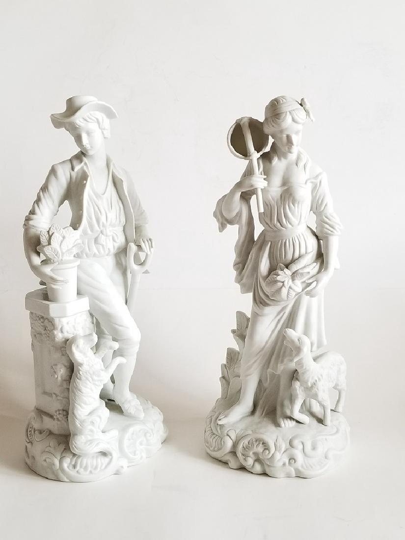 Pair Bisque Porcelain Sevres Style Figurines (1 of 6)