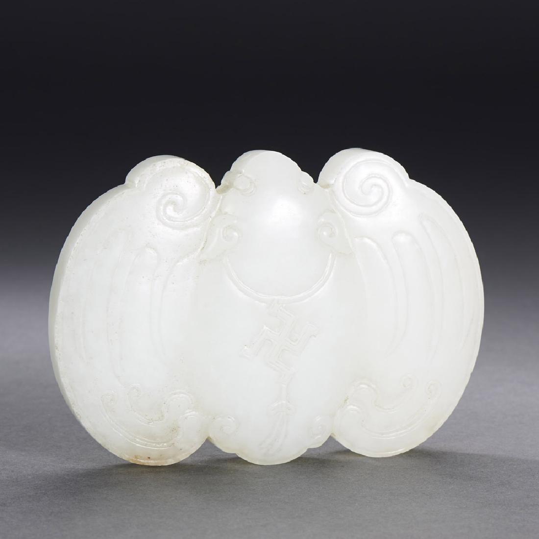 Chinese White Jade Carving of A Bat (1 of 3)