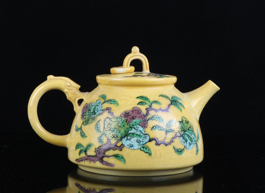 Chinese Yellow Glazed Teapot (1 of 8)