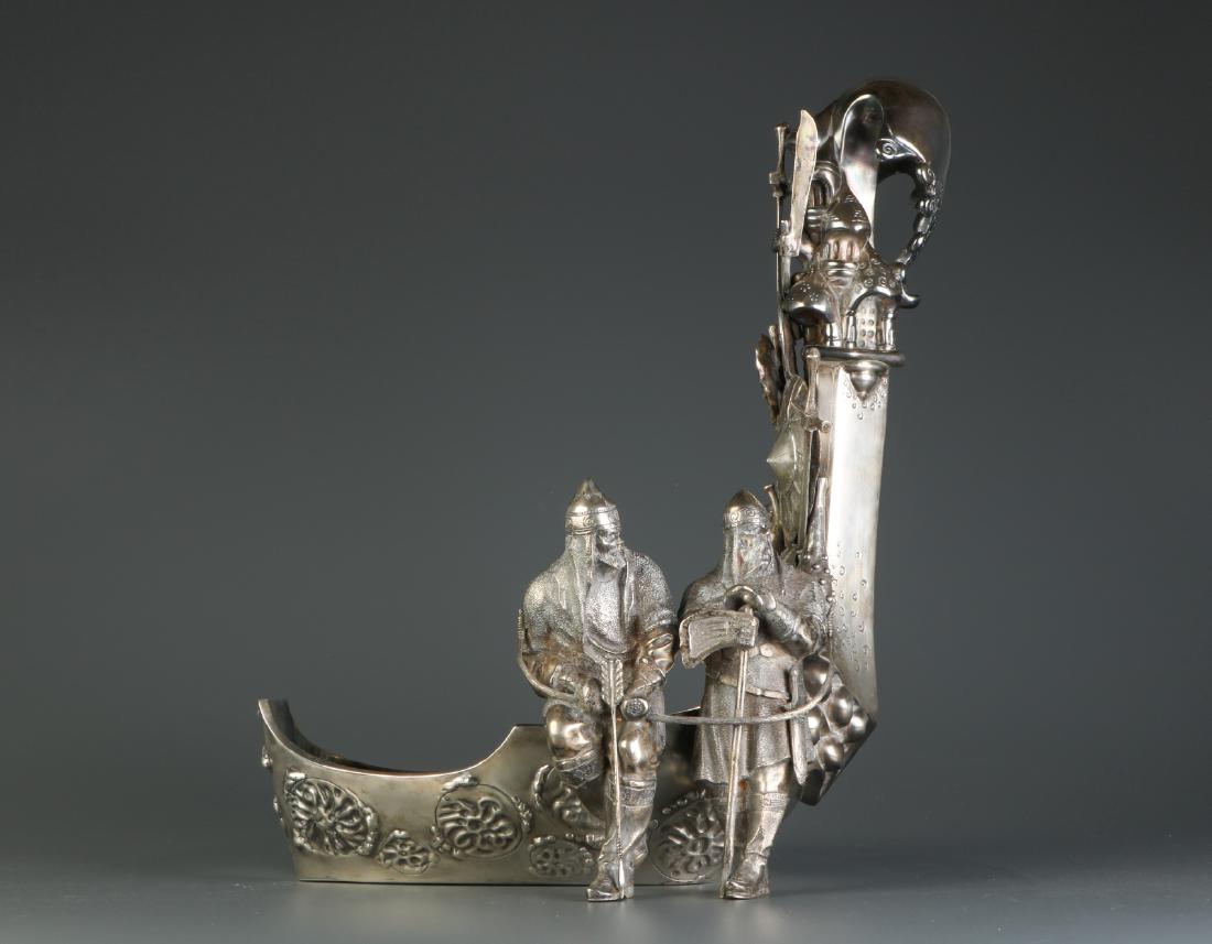 Russian Silver "Kovsh", Signed (1 of 10)