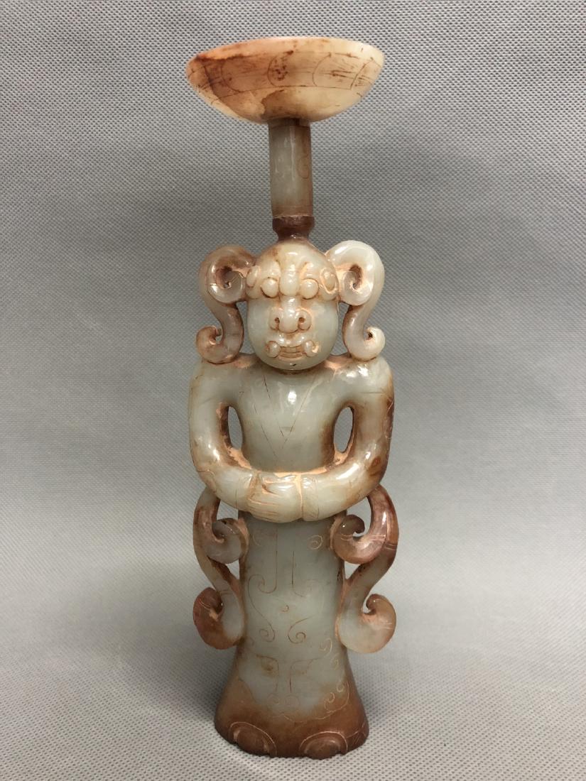 Chinese Carved Jade Candle Holder (1 of 8)