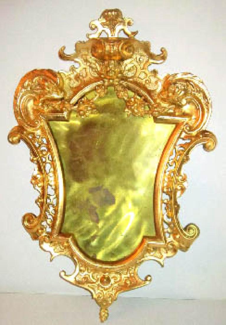 19C Russian Gilt Bronze Dolphins Mirror (1 of 5)