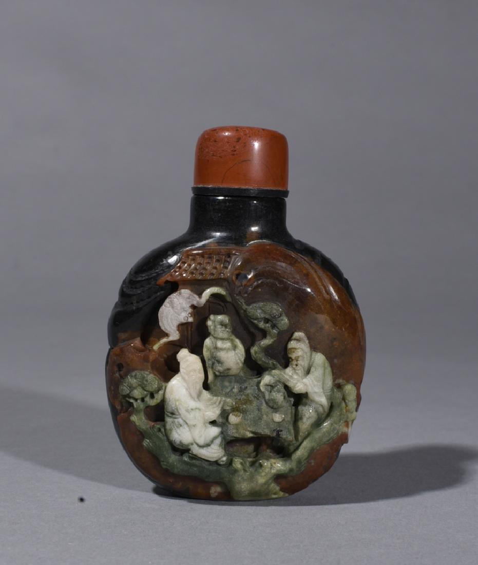 Chinese Agate Snuff Bottle (1 of 4)