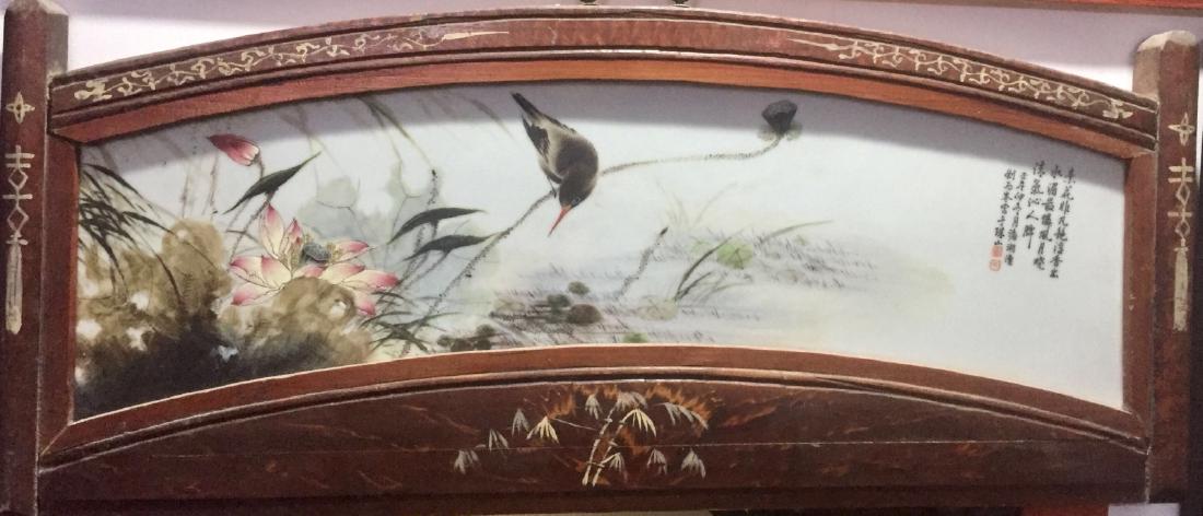 Chinese Famille Rose Porcelain Plaque, Signed (1 of 10)