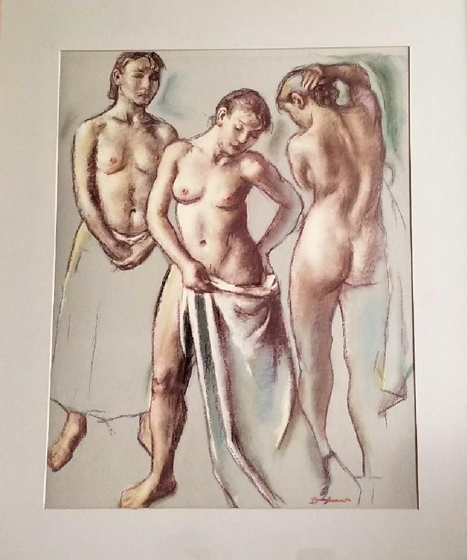 Gouache on paper by Robert Brackman ( 1898 - 1980: Gouache on paper by Robert Brackman ( 1898 - 1980 ) image size 20" x 15 1/2" . Framed and glazed . Condition : Very good