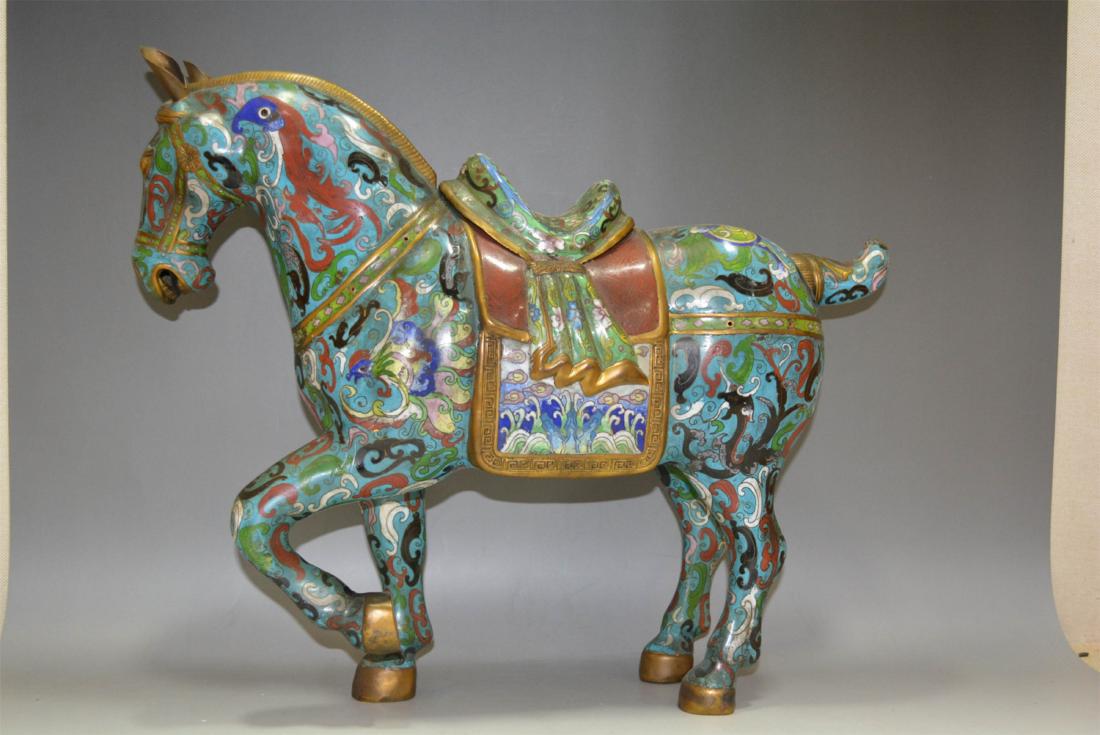 Large Chinese Cloisonne Horse (1 of 4)
