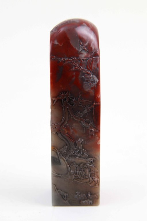 Chinese Soapstone Seal: Chinese soapstone seal Dimension: 1 1/4"H x 4"L x 1 1/4"W
