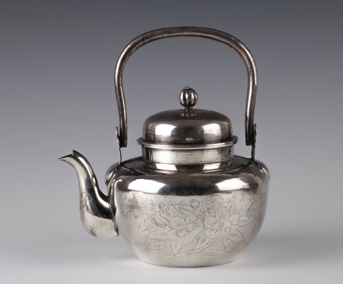 19th Century Japanese Sterling Silver Teapot