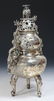 Chinese Silver Tripod Incense Burner and Cover - 5