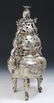 Chinese Silver Tripod Incense Burner and Cover - 7