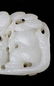 Qing Dynasty White Jade Carved Two Boys in Boat - 6