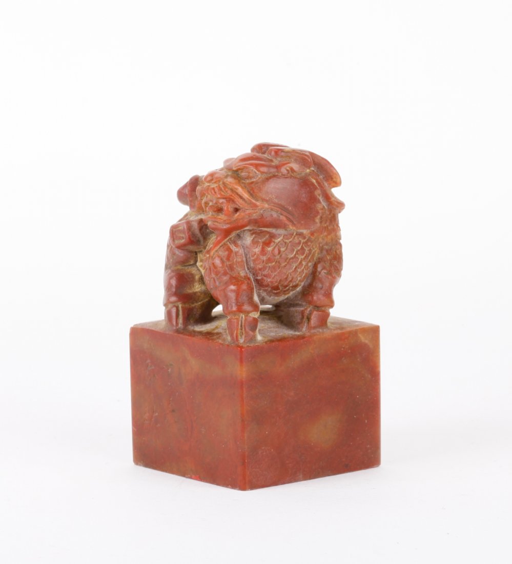Chinese Soapstone Seal: Chinese Soapstone Seal Dimension: 3 1/2"H x 2"W