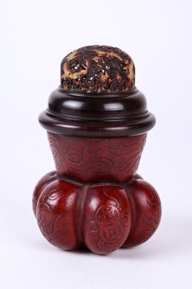 Chinese Gourd Cricket Cage w/ Tortoise Top: Chinese Gourd Cricket Cage w/ Tortoise Top Dimension: 4 5/8"H