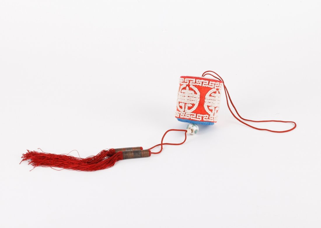 Chinese Thumb Ring Holder: Chinese Thumb Ring Holder Dimension: 2"H x 2"Diam