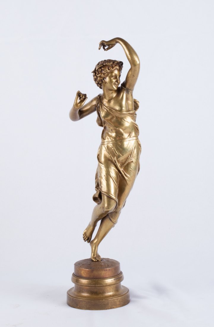 19th C. French Bronze Figure of Dancing Signed, Ra: 19th C. French Bronze Figure of Dancing Signed, Ra