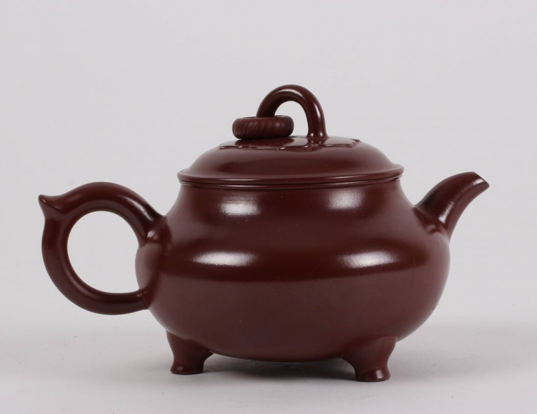 20th C. Chinese Yixing Zisha: 20th C. Chinese Yixing Zisha Replication of "Fan Zhuang Nong Jia"Dimension: 5 1/2 inches by 3 1/2 inches