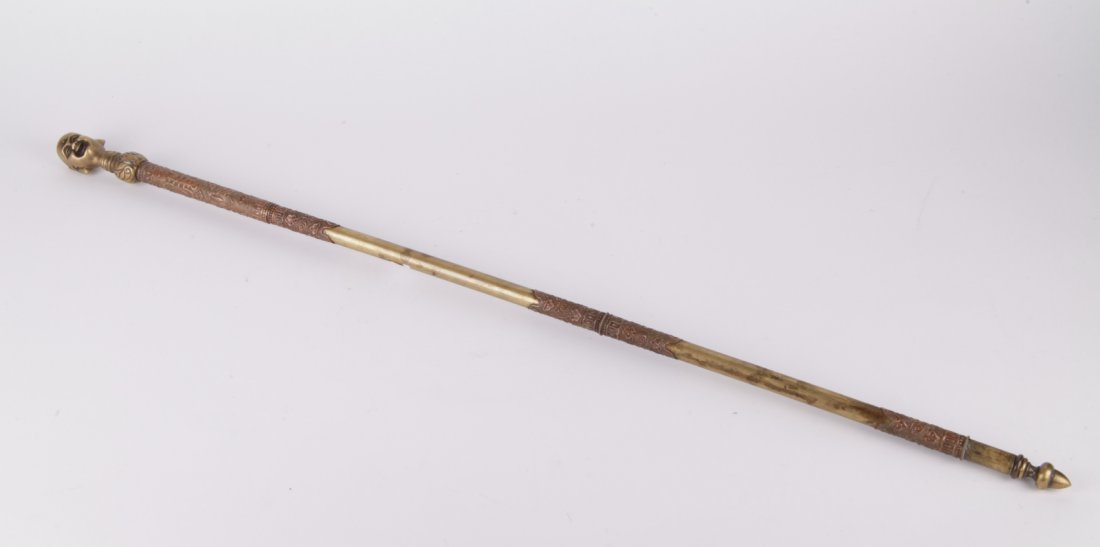 Bronze Walking Stick w/ Internal Dagger (1 of 4)