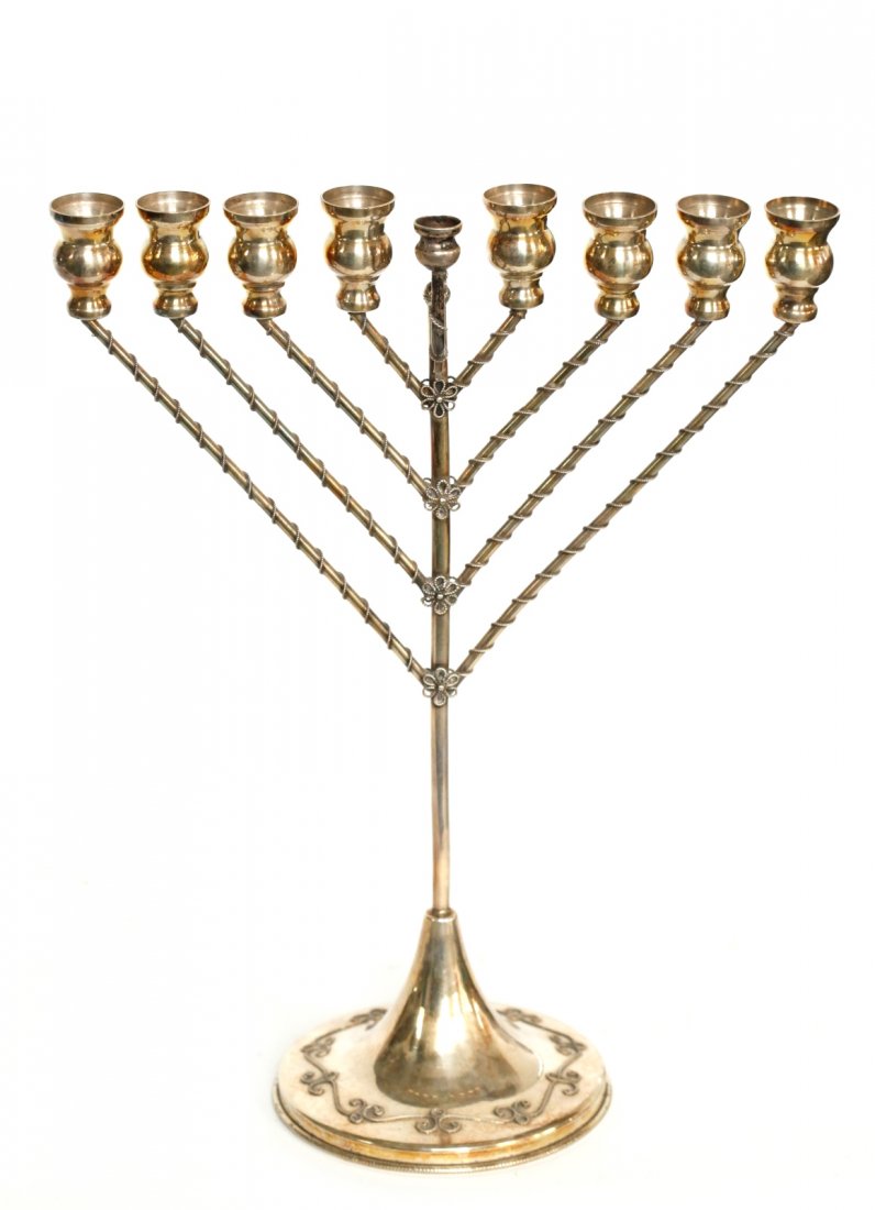Sterling Silver Filigree Menorah (1 of 4)