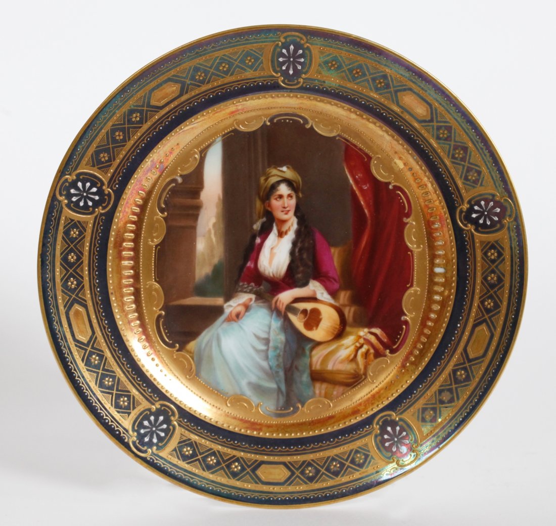 Royal Vienna -  Handpainted Plate (1 of 5)
